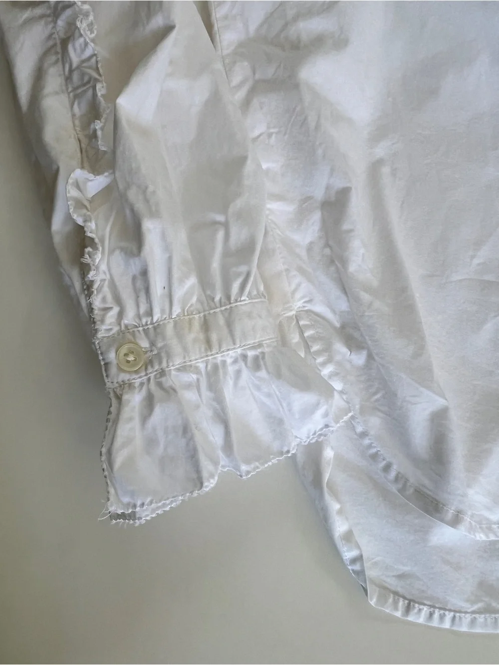 J. Crew White Ruffle-Trim Button Front Shirt - Picture 5 of 12